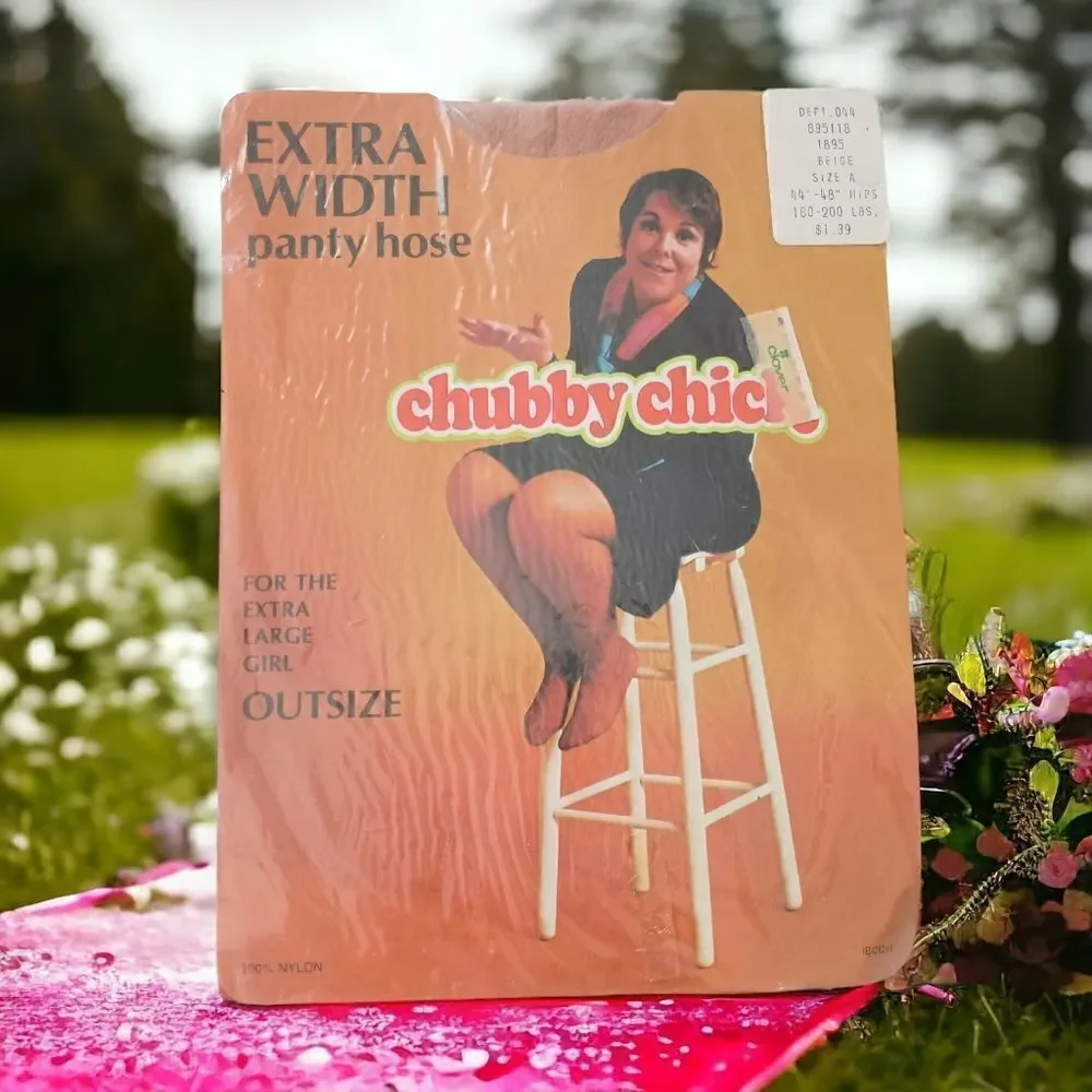 Chubby Chick Extra Width Pantyhose Beige Sz A‎ 44